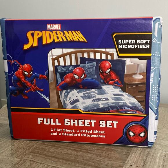 Marvel Spider-Man 4pc Sheet Set FULL - Picture 1 of 2